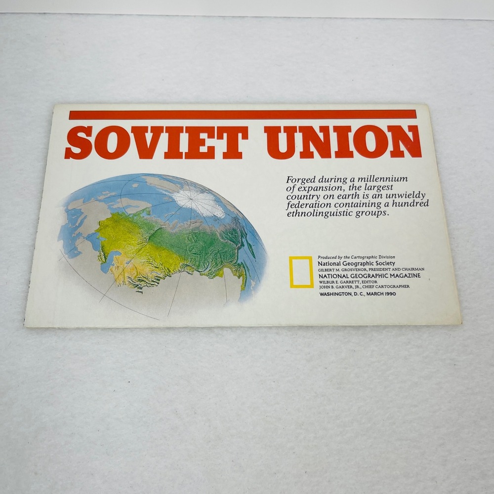 National Geographic Soviet Union Map March 1990 Ethnolinguistic Groups USSR Hist